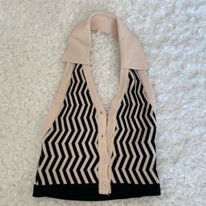 NEW Chevron Backless Halter Crop 🫶🏼
